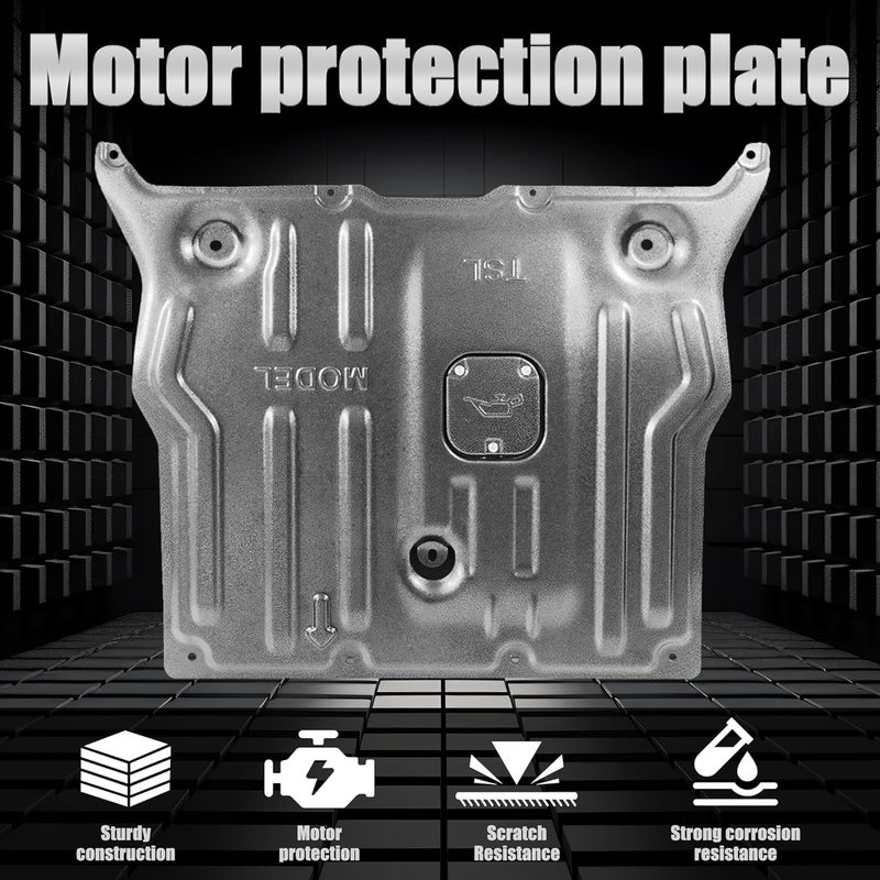 runfider Front Skid Plate Fits for Tesla Model 3 2017-2024 for Tesla Model Y 2020-2024 Guard Plate Under Engine Guard Cover Chassis Protects The Bottom Battery 2018 2019 2020 2021 2022 2023 - Image 2